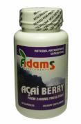 Tratament anemie si adjuvant in cure de slabire - Acai Berry 600Mg 60Cps Adams Vision - Produse naturiste