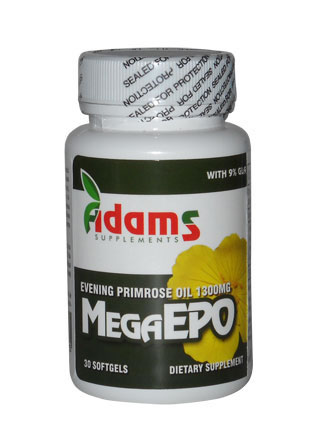 Produse naturiste ADAMS VISION - Tratarea dezechilibrelor hormonale la femei cu Megaepo (Evening Primose) 1300Mg 30Cps Adams Vision