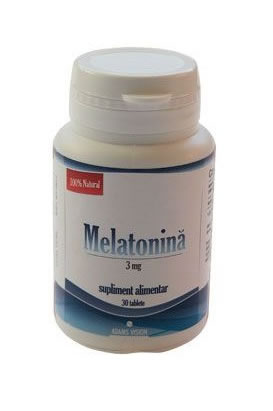 Produse naturiste ADAMS VISION - Tratarea insomniilor cu Melatonina 3Mg  50Tb Adams Vision