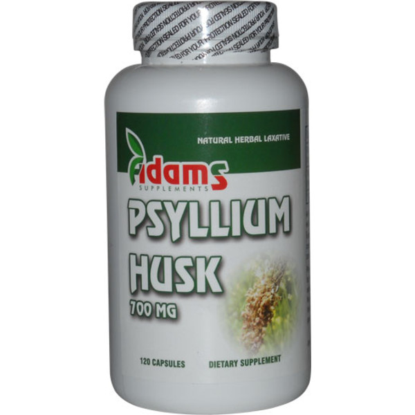 Produse naturiste ADAMS VISION - Combaterea constipatiei cu Psyllium Husk 700Mg 60Cps Adams Vision