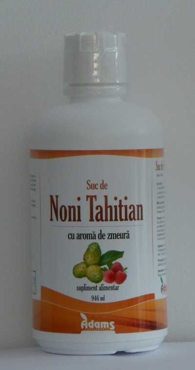 Produse naturiste ADAMS VISION - Mentinerea colesterolului in limite normale cu Suc de Tahitian Noni cu Zmeura 946Ml Adams Vision